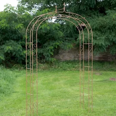 Metal Garden Arch Rusty Pergolas Garden Plant Arch Garden Arbour Arch Shade • £112.99