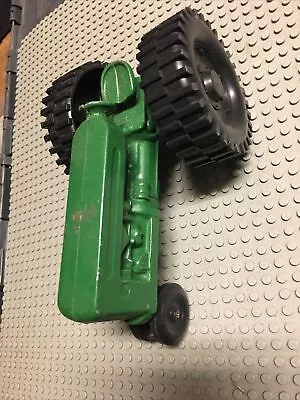 Lee Toys Metal Plastic Farm Tractor Green Back Wheels 3 1/8 Inch High • $10