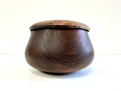 Vintage Hawaiian Koa Wood Lidded Bowl Signed  Larry De Luz Koa  • $149.99