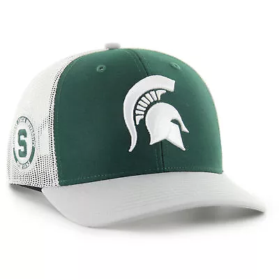 Men's '47 Green Michigan State Spartans Side Note Trucker Snapback Hat • $26.24