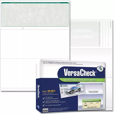 Secure Checks - 250 Blank Business Voucher Checks - Green Classic - 250 Sheets F • $28.48