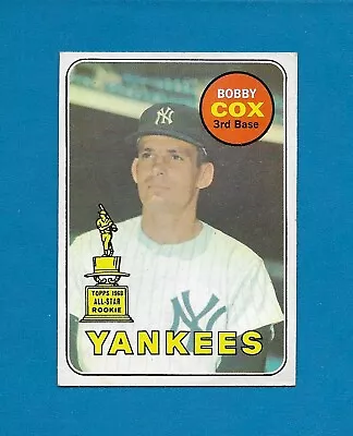 1969 Topps #237 Bobby Cox ROOKIE Card HOF New York Yankees AS Trophy Centered EX • $29.99