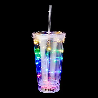 Ultra LED Flashing Glasses Light Up Drinking Tumbler Cup Multicolour Fun Party • £12.99