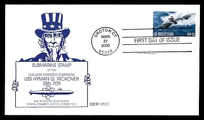 MayfairStamps US FDC 2000 Connecticut Los Angeles Class Submarine USS Hyman G. R • $1