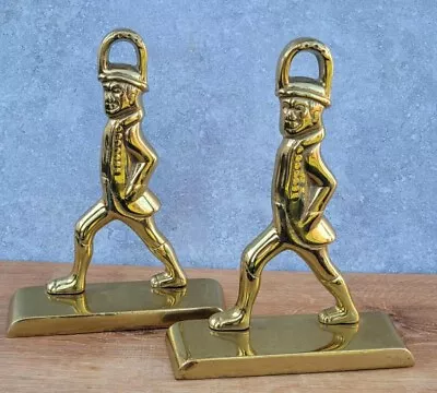 2 Vtg Brass Virginia Metal Crafters Hessian Soldier Bookends Doorstops FREEUSHIP • $58.95