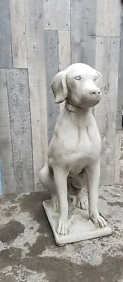 Large Pair Of Pointer/ Hunting Dogs Stone Antique Garden Statue Decor Sculpture  • £240