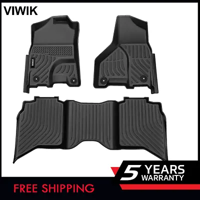 VIWIK Floor Mats For Dodge Ram 1500 2009 2010 2011 - 2018 Crew Cab All Weather  • $79.99