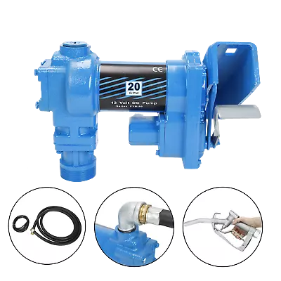 Gasoline Fuel Transfer Pump With Nozzle Kit 12V DC 20GPM For Gas Diesel Kerosene • $179.08