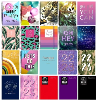 £2.99 • Buy 2022-2023 Academic Diary A5 Week To View Case Bound Wiro Mid Year Student Diary