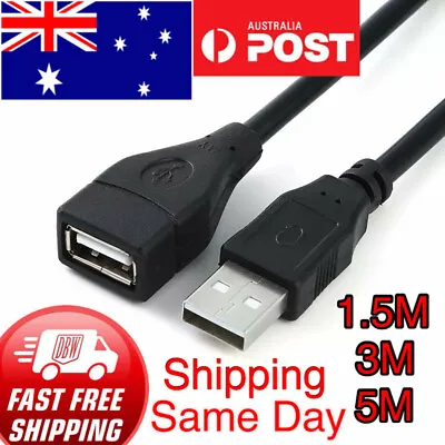 $6.45 • Buy High Quality USB Extension Data Cable 2.0 Male To Female Cord For Laptop Mac PC