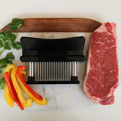Meat Tenderizer Machine 48 Blades Needle Stainless Steel Mallet Hammer For Beef • $25.46