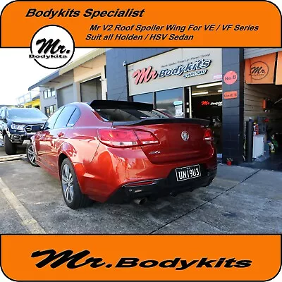 Gloss Black V2 Plastic Rear Window Roof Spoiler Wing For Holden VE VF Commodore • $285