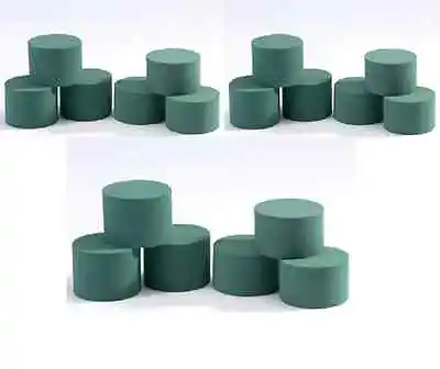 15 X Oasis Cylinders Wet Fresh Floral Foam For Fresh Flowers Size  8cm X 5cm • £10.99