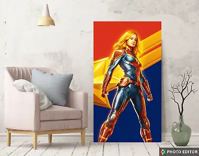 Captain Marvel Brie Larson Canvas Print Poster Artwork • £7