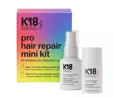 K18 Pro Hair Repair Mini Kit Molecular Repair Mist 1oz/ 30ml  + Mask 15ml/ .5oz • $41.39