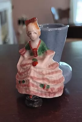 Vintage PICO Victorian Lady Toothpick Holder Made In Occupied Japan 2” • $9.50