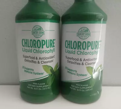 COUNTRY FARMS Chloropure™ Liquid Chlorophyll - Mint Flavor 16 Fl Oz (2 Pack) • $39.80