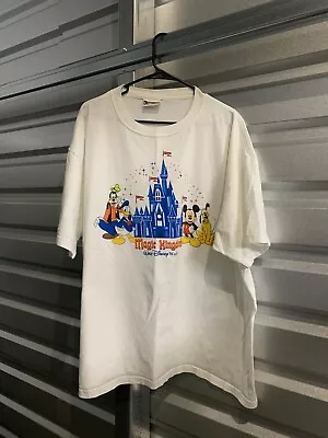 Vintage Walt Disney Magic Kingdom Mickey Mouse Double Sided XXL Shirt Y2K • $85