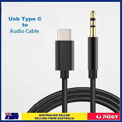 Type C USB-C To AUX Cable 3.5mm Male Audio Adapter Samsung Huawei For Car Stereo • $4.99