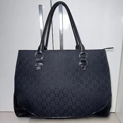 OROTON Signature Essential Essentials Leather + Canvas Tote Handbag Bag #31953 • $90