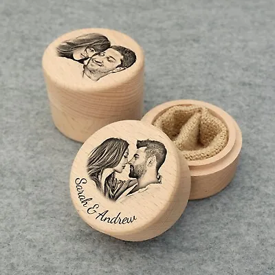 £15.11 • Buy Personalised Wedding Rings Box Weddings Ring Holder Custom Ring Bearer Pillow