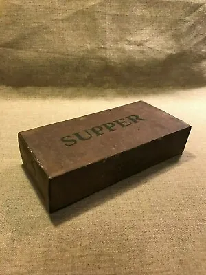 WWII US Army Marine Corps K-Ration Waxed Supper Box  • $9.99