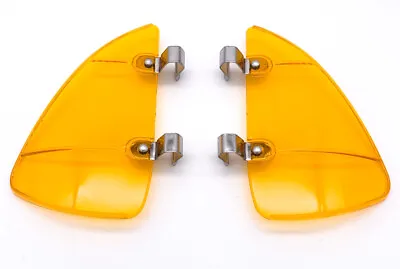 Custom Vintage Style Car Vent Wing Window Air Breeze Deflectors - Amber Plastic • $16.99