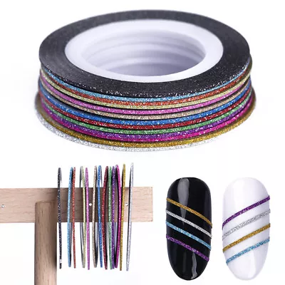 1-3mm Nail Art Striping Tape Line Adhesive Sticker Decals Decoration Rose Gold • $0.99