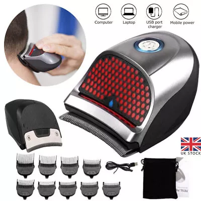Professional Mens Hair Clippers Self Cut Cordless Electric Hair Trimmer UK • £22.49