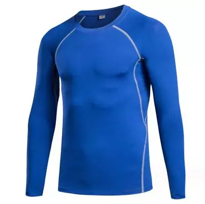 New Men's Compression Skin Tight PRO Traning Tops Gym Running Yoga T-shirts Gift • $18.91