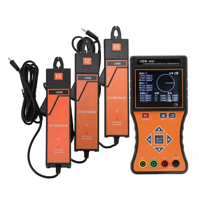 VICTOR 4500 Intelligent Three Clamps Digital Phase Volt-Ampere Meter Color LCD✦K • $515.89