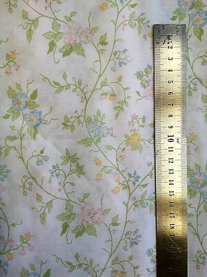 £5.99 • Buy CATH KIDSTON VINTAGE FADED VINE FLOWERS HABERDASHERY FABRIC COTTON 89cm 50cm