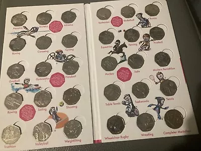 London Olympics 50p AlbumAll Coins Plus Completer MedallionRoyal Mint • £149.99