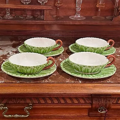 Mottahedeh Musee Des Arts Décoratifs Paris  Set 4  Soup Bowls Cups Saucers Italy • $149.95