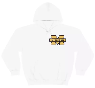 Michigan Wolverines Heavy Blend Hoodie Sweatshirt Raised Soft Logo • $30.97