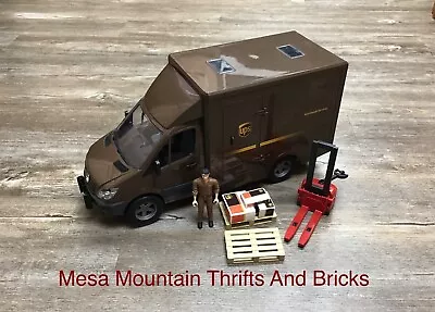 Bruder Mercedes-Benz Sprinter UPS Van/Truck With Pallet Jack And Figure 2006 • $65