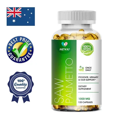 Saw Palmetto Extract 1000mg - Premium Prostate Health Support Capsules For Male • $19.64