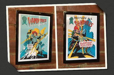 Rare Lost Boys Prop  Vampires Everywhere  &  Destroy All Vampires  A4 Prints • £12