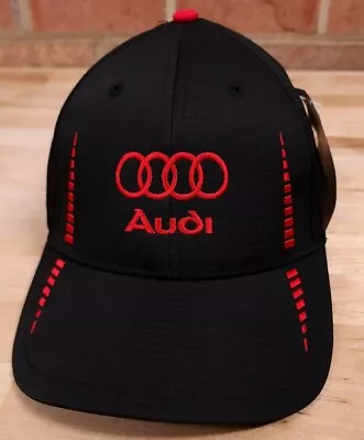 $28 • Buy Audi Strapback Black Red Hat Cap America Adjustable NEW