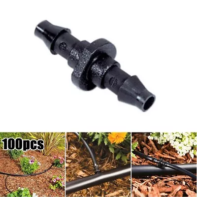 100-Pack Garden Barb Quality Drip Irrigation Tubing Dripline Coupling Connector • $5.78