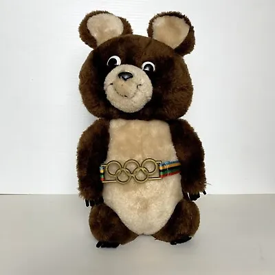 Vintage Misha Plush Mascot Bear From The 1980 Moscow Olympics 12  • $12.95