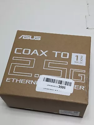 ASUS 2.5Gbps Ethernet Over Coax Adapter (MA-25 1 Pack) MoCA 2.5 • $54