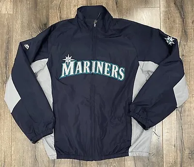 Seattle Mariners Majestic Authentic Dugout Team Zip Coat Jacket Large MLB • $74.99