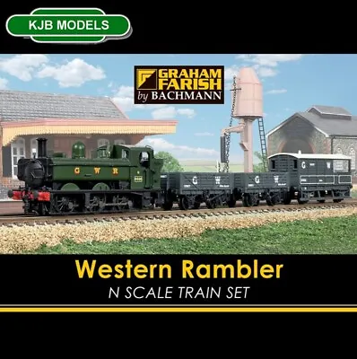 N Gauge Farish 370-052 Western Rambler Train Set - Pannier Tank + 3 Wagons Etc • £189.95