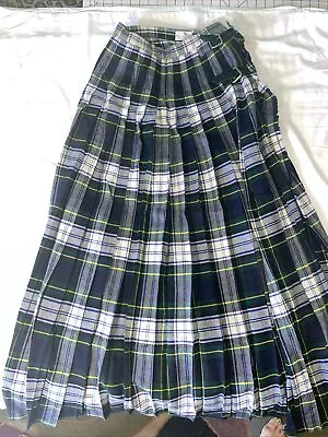 Vintage THE SCOTCH HOUSE Made In Scotland Pure Wool Kilt Skirt Tartan Womens 28w • $19.99