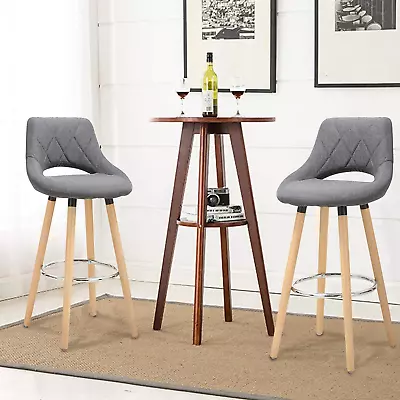 £104.99 • Buy WOLTU 2 Pcs Bar Stools Breakfast Kitchen Counter High Stools Wood Legs Barstools