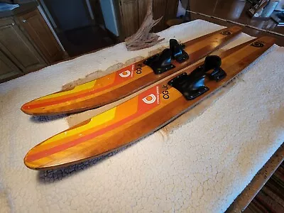 Vintage 1960’s Water Skis Marked “Cypress Gardens  Jr.” 49   • $210