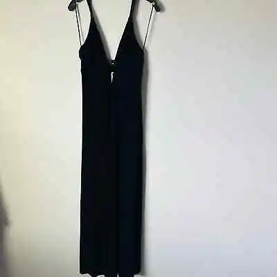 Free People Long Black Double Split Maxi Dress Sz S NWT B-LB  • $98