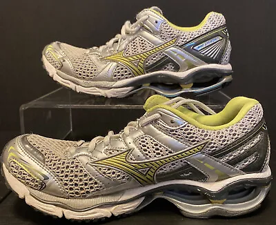 Mizuno Sz 8 Women’s Wave Creation 11 Gray & Green Silver Sneakers Shoes • $23.99