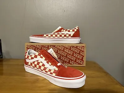 Vans Old Skool Red Checkerboard - 8.5 Mens 10 Women • $45.50